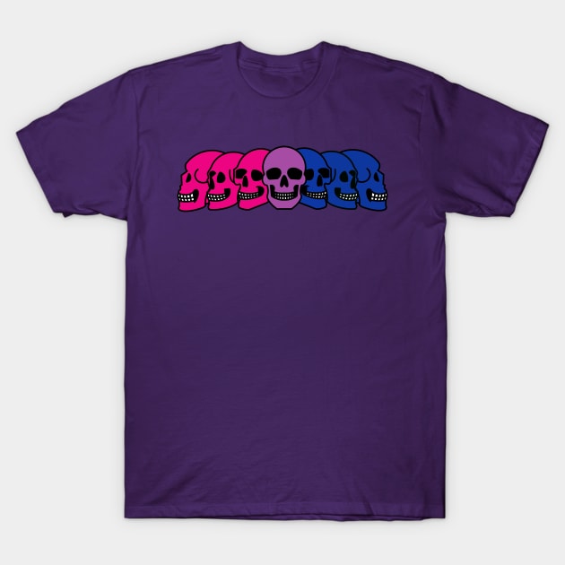 Pride Skulls Bisexual T-Shirt by FilthyAnimals